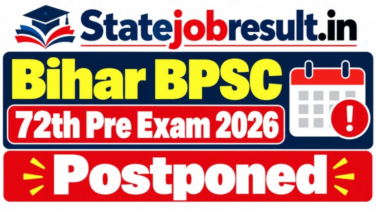 Bihar BPSC 72th Pre Exam 2026 Postponed, Check New Exam Date