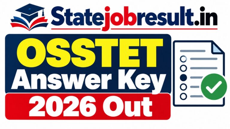 OSSTET Answer Key 2026 Out, Download Paper 1 and 2 Response Sheet @ bseodisha.nic.in