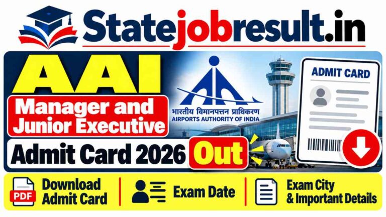 AAI Manager and Junior Executive Admit Card 2026 Out, Download Hall Ticket PDF