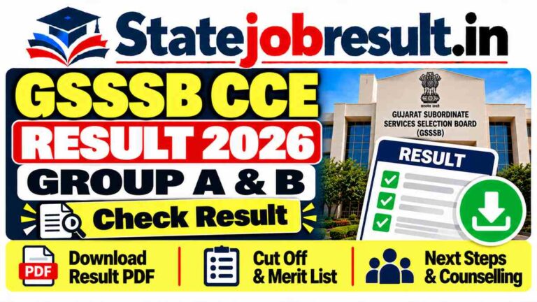 GSSSB CCE Result 2026 Out Soon, Download Group A & B Merit List, Cut Off Marks
