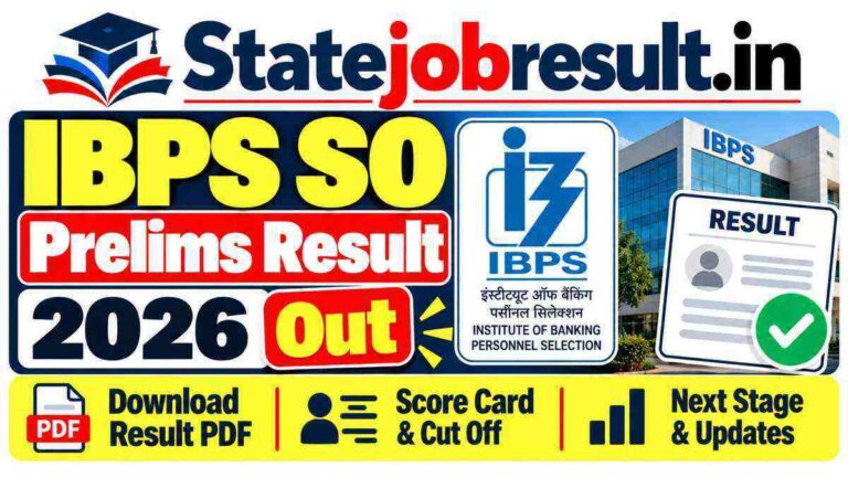 IBPS SO Prelims Result 2026 Out, Check CRP SPL-XVI Phase 1 Result Link @ ibps.in