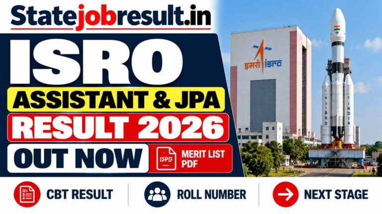 ISRO Assistant & JPA Result 2026 Out, Download Zone-Wise Merit List PDF