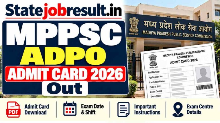 MPPSC ADPO Admit Card 2026 Out, Download Assistant District Prosecution Officer Hall Ticket